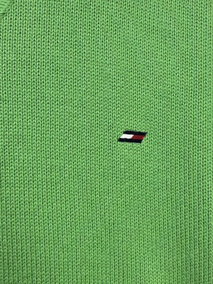 T*mmy Hilfiger® Medium | Chest: 21.5" | Parrot Green | Knit Sweater | Cotton | 3426 - Genuine Maal