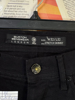 Burton® Waist: 32" | Black | Denim Pant | Fit: Stretch Skinny | 2887 - Genuine Maal