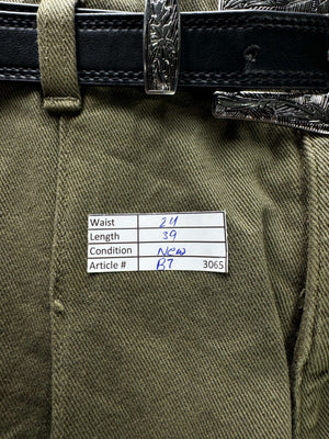 New Look® Waist: 24" | Olive Green | Denim Pants | Cotton | B7 - 3036 - Genuine Maal