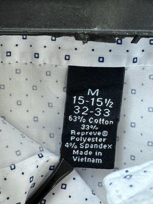 JF® Medium | Chest: 21.5" | White with Print | Shirt | Cotton - Poly - Spandex | 3900 - Genuine Maal