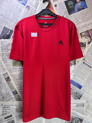 Adid*s® Small | Chest: 20" | Red | Sports T-Shirt | Poly | 4251 - Genuine Maal