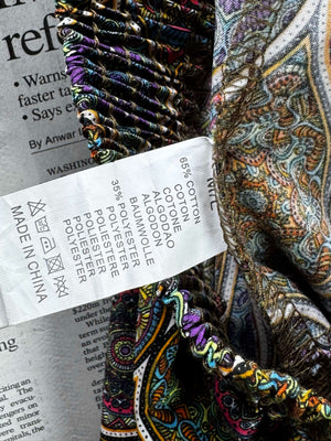 ® Waist: 26" to 28" | Kaleidoscope Mosaic Print | Maxi Skirt | B8 - 3073 - Genuine Maal