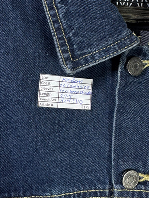 MAN® Medium | Chest: 26.5" oversize | Blue | Denim Jacket | 2179 - Genuine Maal
