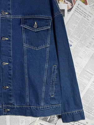 MAN® Medium | Chest: 26.5" oversize | Blue | Denim Jacket | 2179 - Genuine Maal