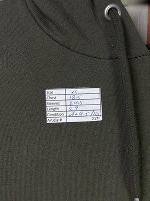Asos® XS | Chest: 18.5" | Olive | Hoodie | Lining: Fleece | 2175 - Genuine Maal