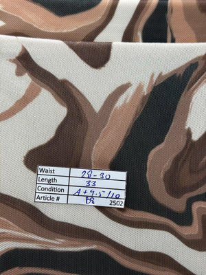 Stradivarius® Waist: 28" to 30" | Wavy Print Brown | Midi Skirt | B8 - 2502 - Genuine Maal