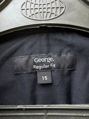 George® Medium | Chest: 21.5" | Black | Collar 15" Shirt | Poly - Cotton | 3882 - Genuine Maal
