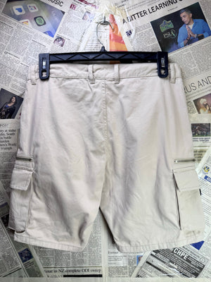 MAN® Waist: 32" | Beige | Denim Cargo Shorts | Cotton | 1592 - Genuine Maal