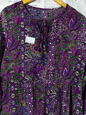 Shein® Medium | Bust: 19.5" | Paisley Pattern | Maxi Dress | B8 - 5275 - Genuine Maal