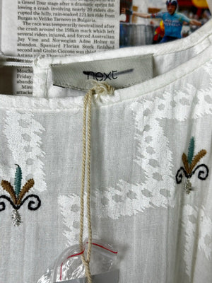 Next® Small | Bust: 18" | Embroidered Floral | Mini Dress | B8 - 5264 - Genuine Maal