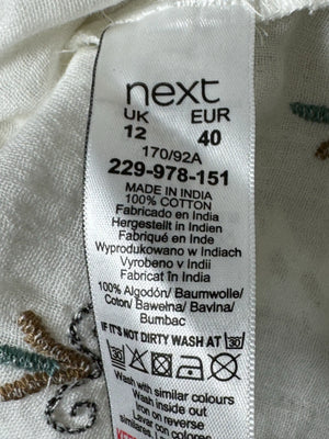 Next® Small | Bust: 18" | Embroidered Floral | Mini Dress | B8 - 5264 - Genuine Maal