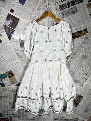Next® Small | Bust: 18" | Embroidered Floral | Mini Dress | B8 - 5264 - Genuine Maal