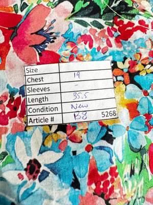 Papaya® Medium | Bust: 19" | Floral Print | Mini Dress | B8 - 5268 - Genuine Maal