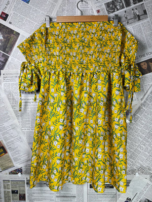 ® XS | Bust: 15.5" | Floral Pattern | Mini Dress | B8 - 5267 - Genuine Maal