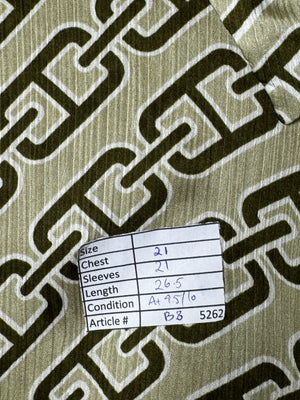 Zara® Large | Chest: 21" | Geometric Pattern | Shirt | B8 - 5262 - Genuine Maal