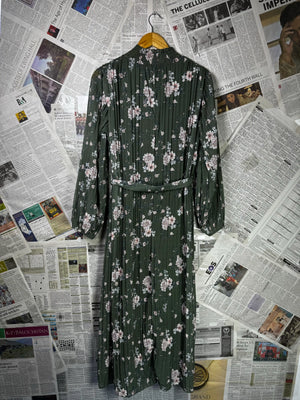 ® Large | Bust: 20" | Floral Print | Maxi Dress | B8 - 5062 - Genuine Maal