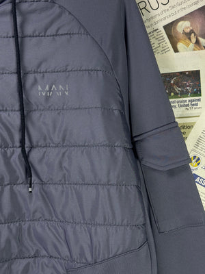 MAN® Large | Chest: 23" | Grey | Hoodie | Inner: Fleece | 1832 - Genuine Maal