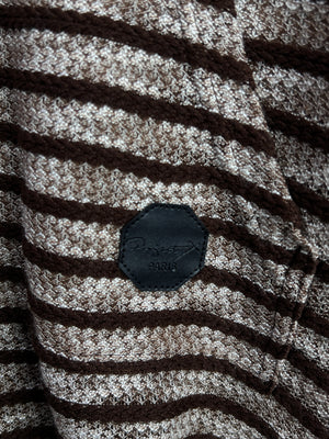 Project Paris® Small | Chest: 19.5" | Brown | Knit Hoodie | 1893 - Genuine Maal