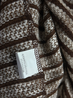 Project Paris® Small | Chest: 19.5" | Brown | Knit Hoodie | 1893 - Genuine Maal