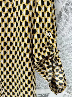 NY Collection® XL | Bust: 22.5" | Geometrical Print | Midi Dress | B9 - 5254 - Genuine Maal