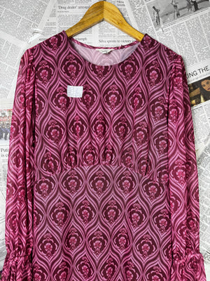In Other Words® Medium | Bust: 19" | Geometrical Print | Maxi Dress | B9 - 5282 - Genuine Maal