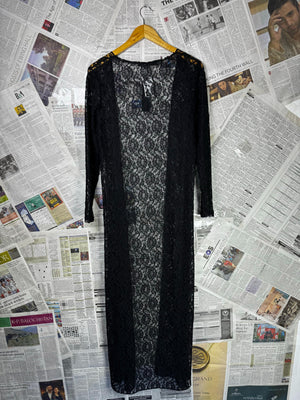 Zanzea® Medium | Bust: 19" | Floral Lace Fabric | Cardigan Maxi Dress | B9 - 5073 - Genuine Maal