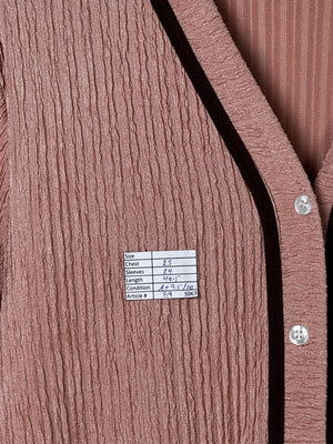 ® XXL | Bust: 23" | Crinkle Pastel Pink | Midi Dress | B9 - 5067 - Genuine Maal