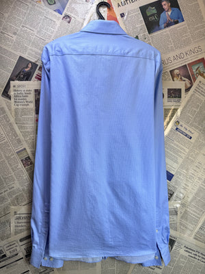 Michael Kors® Large | Blue | Collar 16.5" Shirt | Cotton - Elastane | 4267 - Genuine Maal
