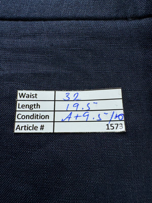 Zara® Waist: 32" | Navy Blue | Shorts | Linen | 1573 - Genuine Maal