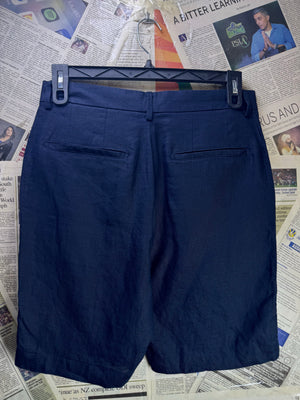 Zara® Waist: 32" | Navy Blue | Shorts | Linen | 1573 - Genuine Maal