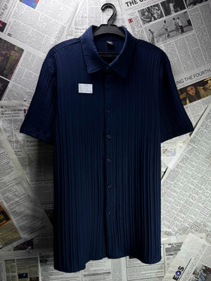 Manfinity® Medium | Chest: 21.5" | Navy Blue | Camp Shirt | M1 - 5486 - Genuine Maal