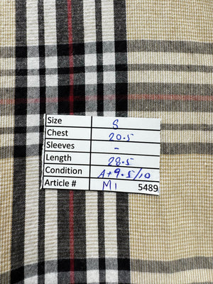 River Island® Small | Chest: 20.5" | Check | Shirt | Cotton | M1 - 5489 - Genuine Maal