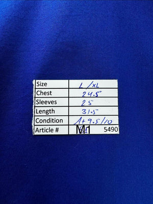 JF® L/XL | Chest: 24.5" | Royal Blue | Collar: 17"/17.5" Slim Fit Shirt | Poly-Cotton | M1 - 5490 - Genuine Maal