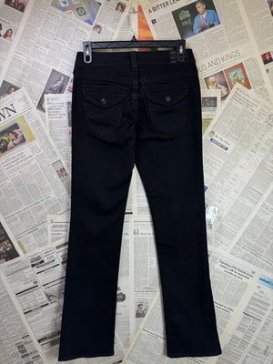 True Religion® Waist: 29" to 30" | Black | Bell Bottom Denim Pant | Made in USA | 2671 | Women - Genuine Maal