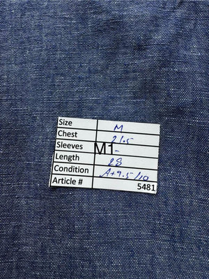 M&S® Medium | Chest: 21.5" | Blue | Shirt | Cotton-Linen | M1 - 5481 - Genuine Maal