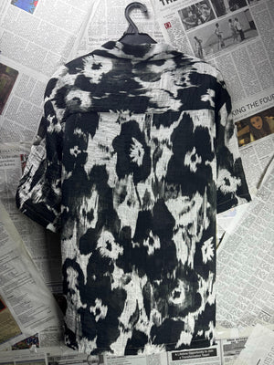 Asos® Large | Chest: 23.5" | Black&White | Camp Shirt | Polyamide-Viscose | M1 - 5480 - Genuine Maal