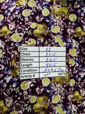 Jeff Banks® XL | Chest: 25.5" | Floral | Collar 17.5" Shirt | Cotton | M1 - 5479 - Genuine Maal