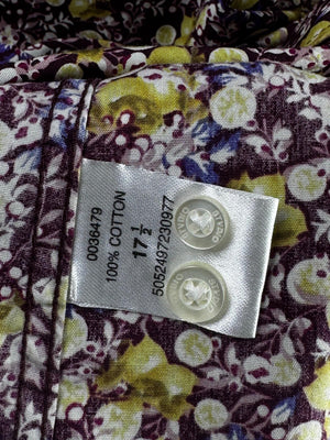 Jeff Banks® XL | Chest: 25.5" | Floral | Collar 17.5" Shirt | Cotton | M1 - 5479 - Genuine Maal