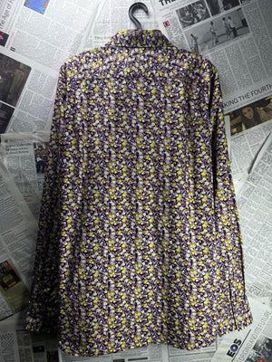 Jeff Banks® XL | Chest: 25.5" | Floral | Collar 17.5" Shirt | Cotton | M1 - 5479 - Genuine Maal