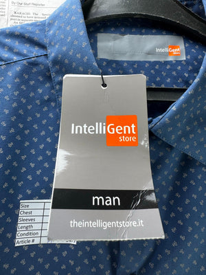 IntelliGent Store® Small | Chest: 20.5" | Blue | Camp Shirt | Poly-Cotton | M1 - 5477 - Genuine Maal