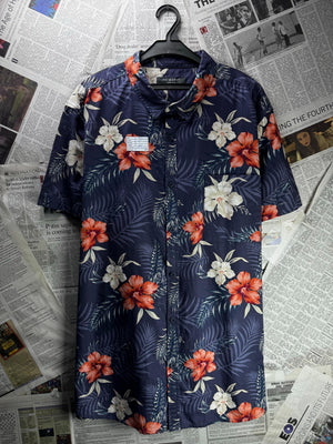 Primark® XXL | Chest: 27" | Floral | Shirt | Cotton | M1 - 5507 - Genuine Maal
