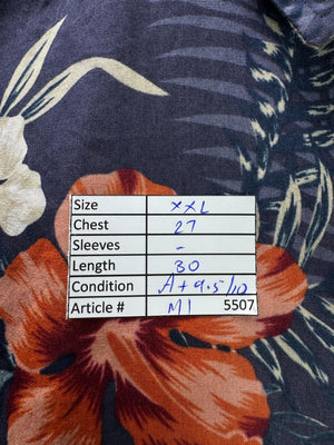 Primark® XXL | Chest: 27" | Floral | Shirt | Cotton | M1 - 5507 - Genuine Maal