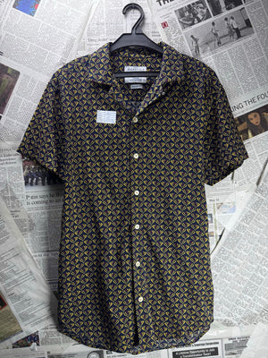 Springfield® Small | Chest: 20.5" | Black | Shirt | Cotton-Linen | M1 - 5495 - Genuine Maal