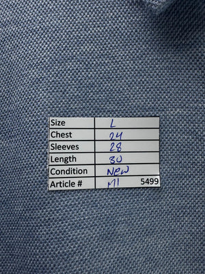 Without Prejudice® Large | Chest: 24" | Blue | Collar: 17" Shirt | Cotton | M1 - 5499 - Genuine Maal