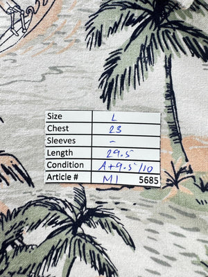 H&M® Large | Chest: 23" | White | Camp Shirt | Cotton | M1 - 5685 - Genuine Maal