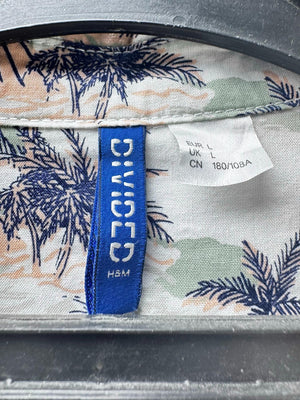 H&M® Large | Chest: 23" | White | Camp Shirt | Cotton | M1 - 5685 - Genuine Maal
