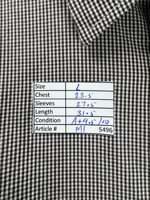 Benetton® Large | Chest: 23.5" | Check | Shirt | Cotton | M1 - 5496 - Genuine Maal