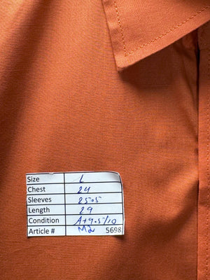 Hisdern® Large | Chest: 24" | Orange | Collar: 17" Shirt | Poly-Cotton | M2 - 5698 - Genuine Maal