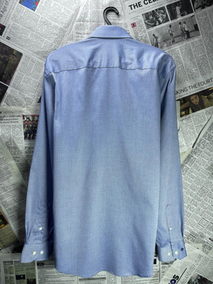 Jeff Banks® Small | Chest: 21" | Blue | Collar: 15" Shirt | Cotton | M1 - 5695 - Genuine Maal