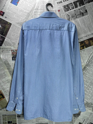 VanHeusen® Medium | Chest: 22.5" | Blue | Shirt | Cotton-Modal | M1 - 5678 - Genuine Maal